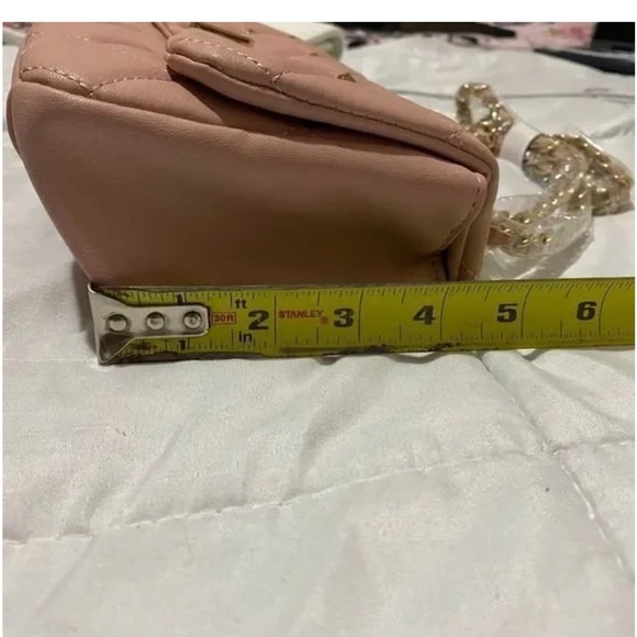 NWT 🚫CallOuts🚫Badgley Mishka Pink Blush Quilted Crossbody with studs - Picture 14 of 14